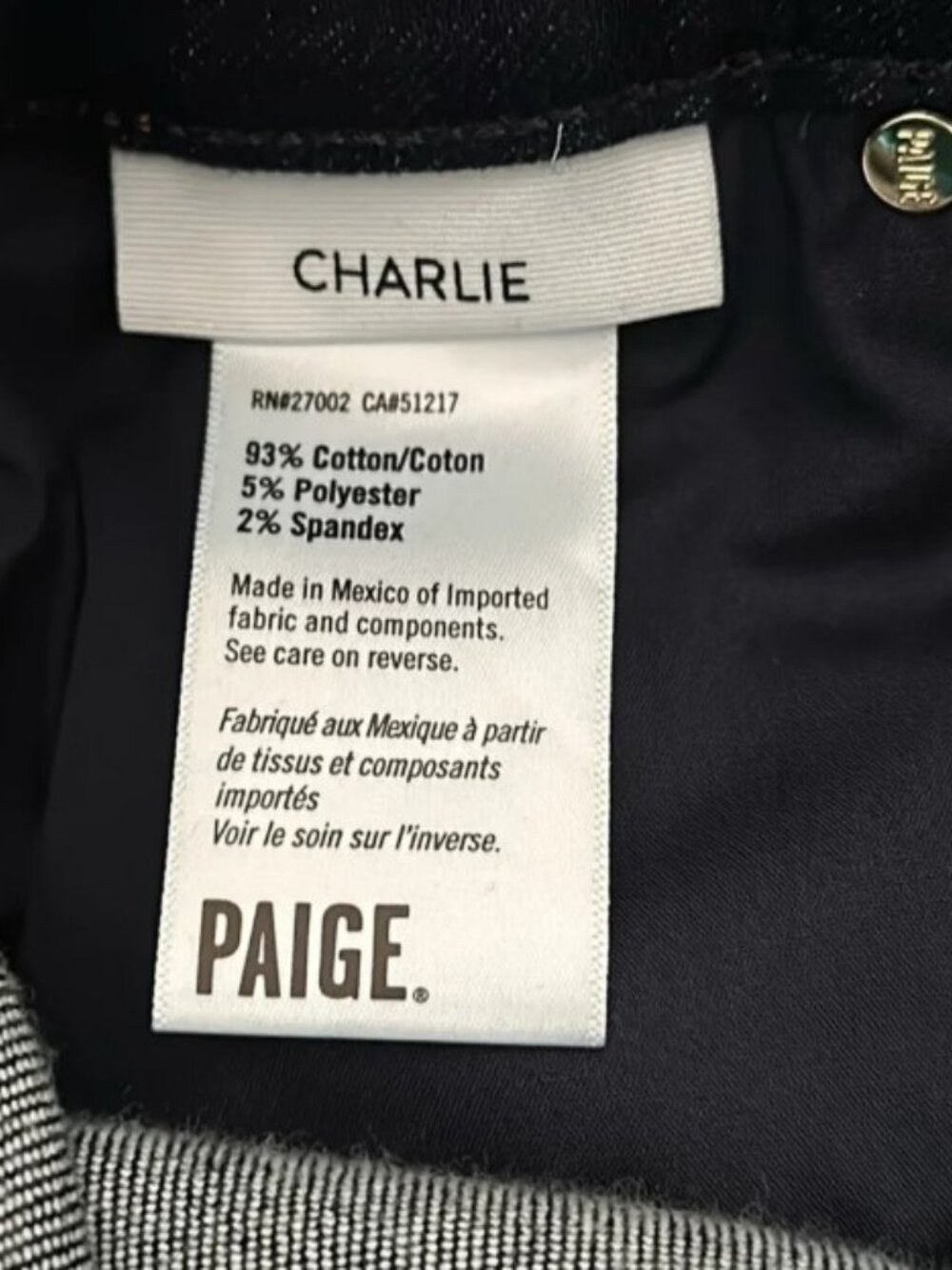 Paige Women’s Charlie Flare Jean High Rise Kira Dark Blue Wide Jean 28 - Picture 10 of 12